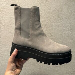 Mark Fisher Grey Suede Boots Flat size 8